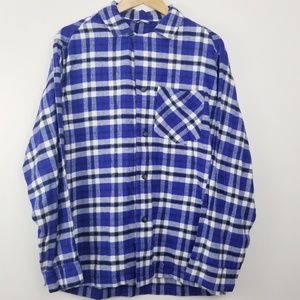 Gap Mens Blue Plaid Button Front Shirt